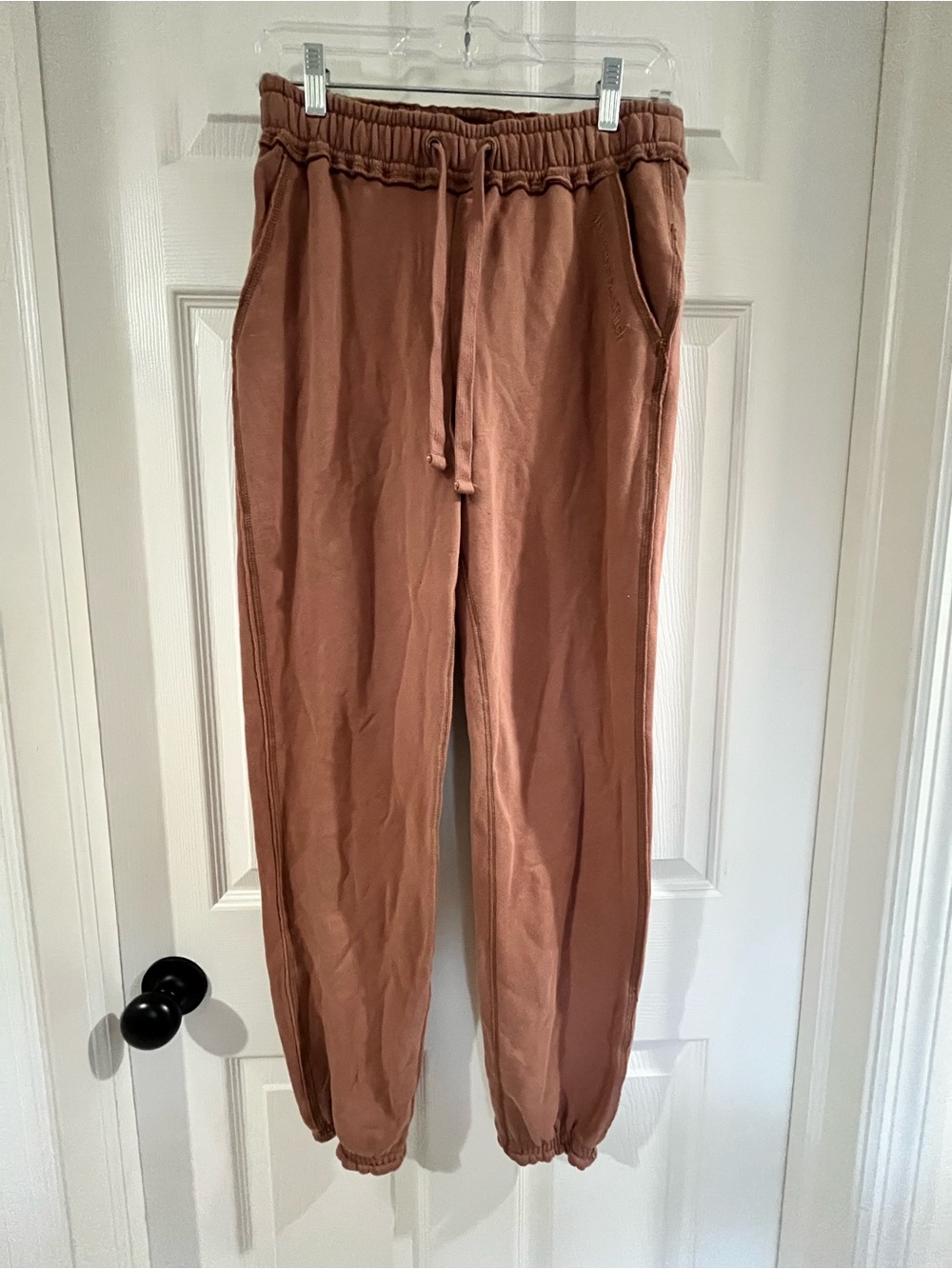 Abercrombie & Fitch Men's Rust Brown Drawstring Joggers